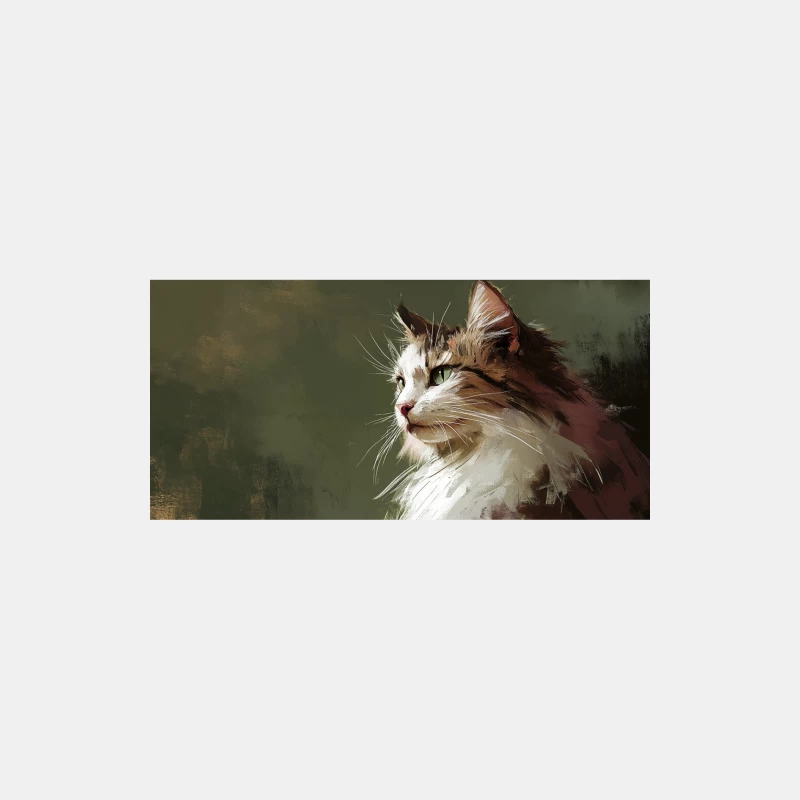 Majestic Feline Portrait: A Close-up of a Furry Cat Male Tank Top