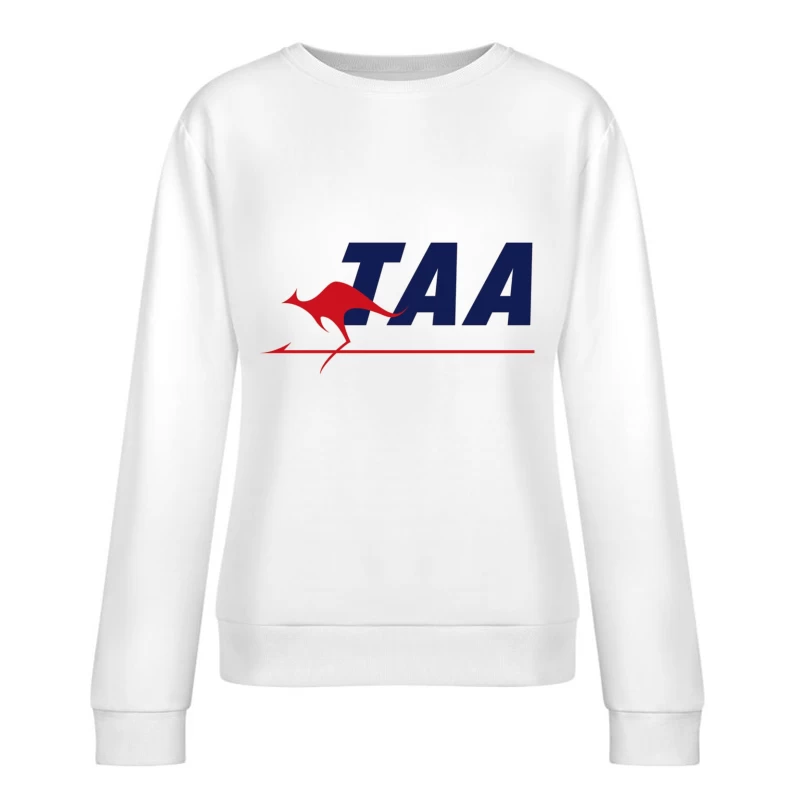 TAA (Trans Australia Airlines) Vintage Logo with Red Kangaroo Female Pullover Sweatshirt