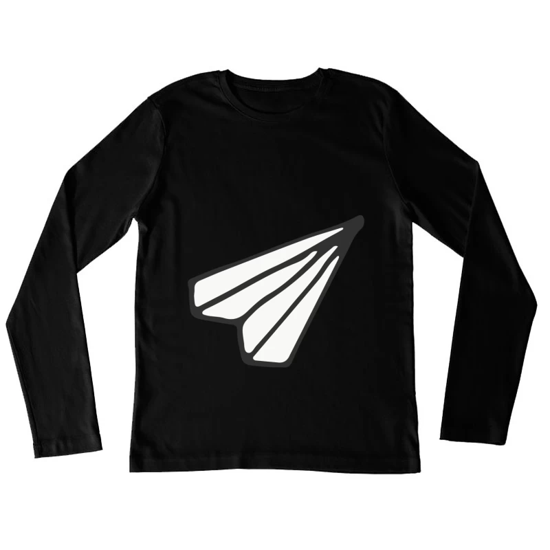 Avion en papier stylisé Femme Manches Longues T-Shirt