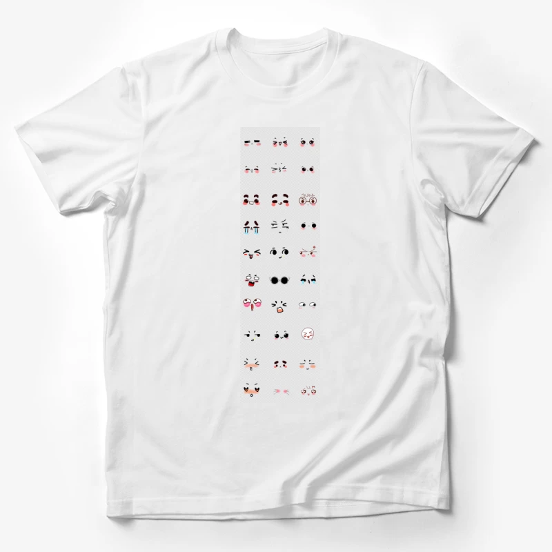 Niedliche Kawaii Gesichtsausdrücke Herren T-Shirt