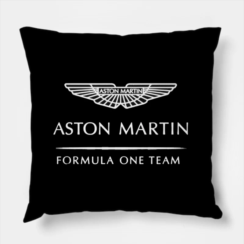 Aston Martin Formula One Team Racing Logo Throw Pillow