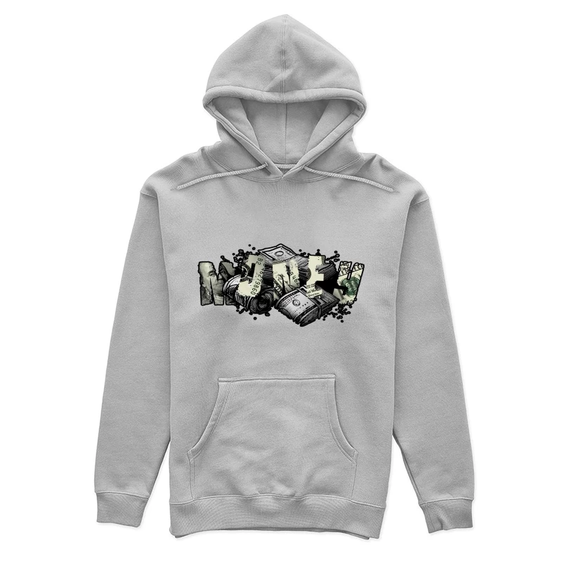 Money Illustration Female Pullover Hoodie