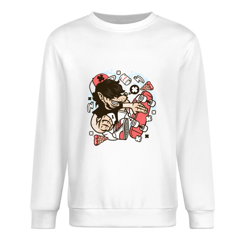 Skateur rebelle avec accessoires Homme Sweat-shirt à enfiler