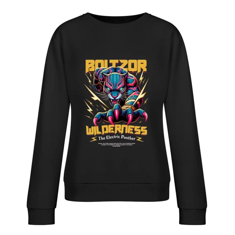 Panthère électrique sauvage Femme Sweat-shirt à enfiler