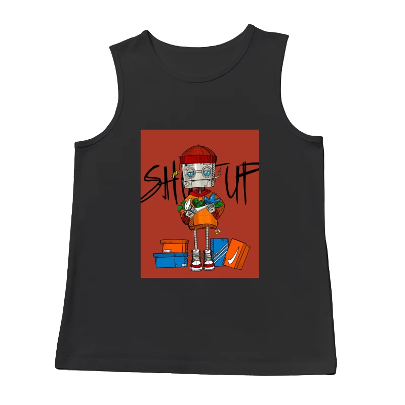 Streetwear Robot Male Tank Top