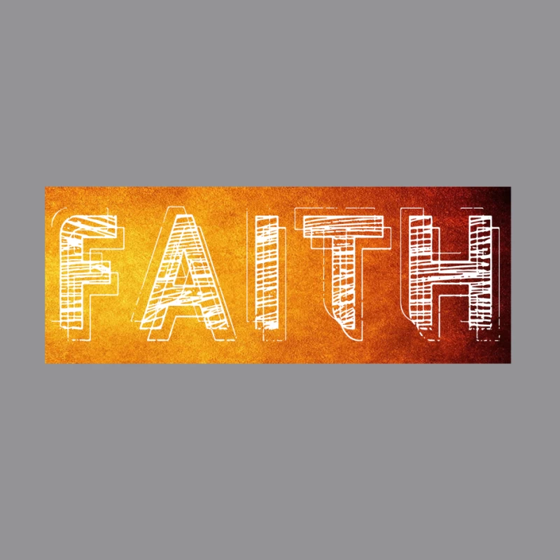 Inspirational Typography of Faith Pin