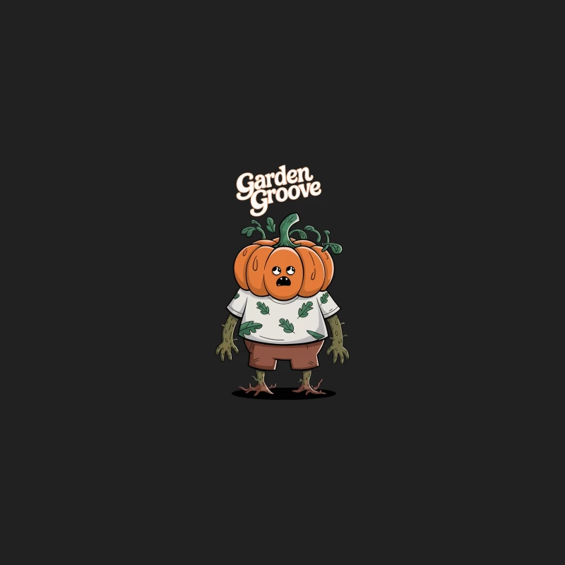 Cute Garden Groove Pumpkin Character Illustration Bucket Hat