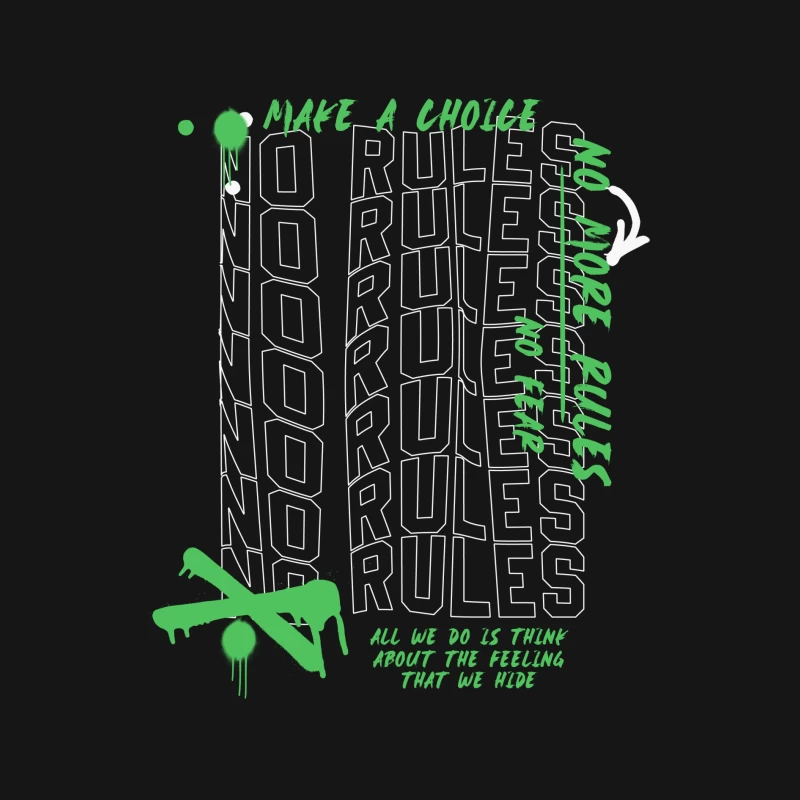 Keine Regeln Skateboard Grafik Herren Langarm T-Shirt