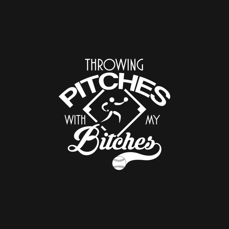 Softball - Throwing Pitches with my Bitches Desk Mat