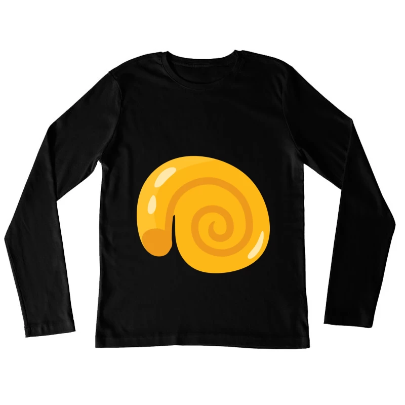 Coquillage doré en spirale Femme Manches Longues T-Shirt