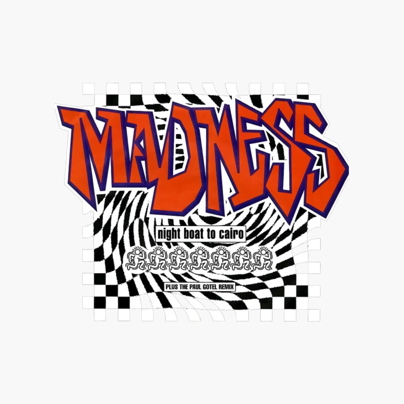 Madness - Night Boat to Cairo Album Cover with Checkerboard Design Cotton Tote Bag