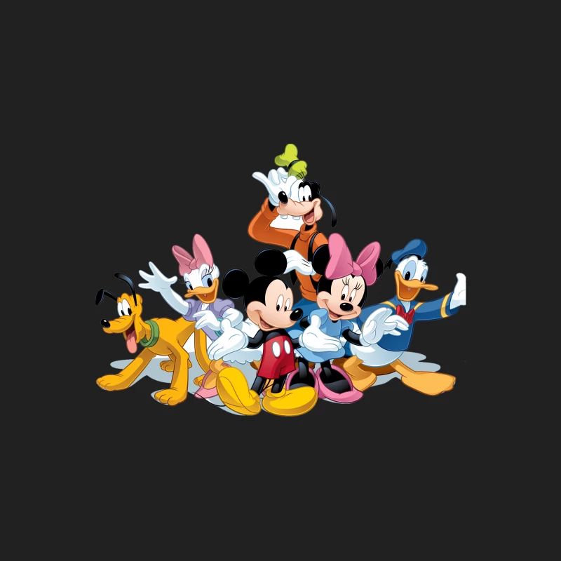 Classic Disney Characters Posing Together Bucket Hat