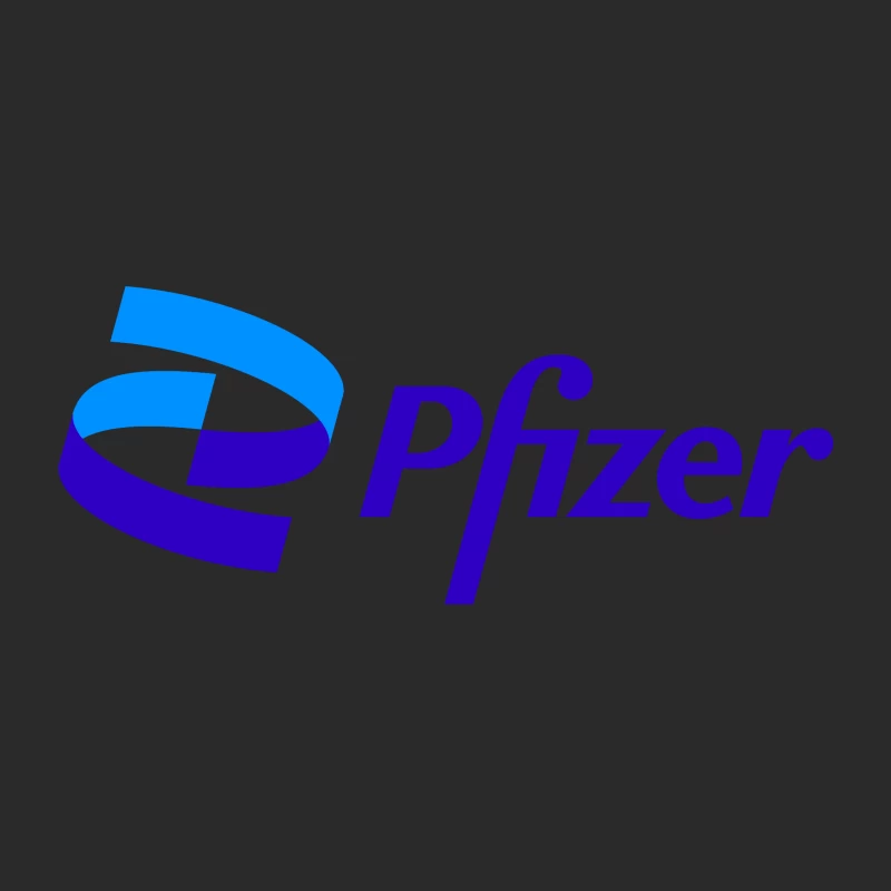 Pfizer Pharmaceutical Company Logo in Blue and Purple Baseball Cap