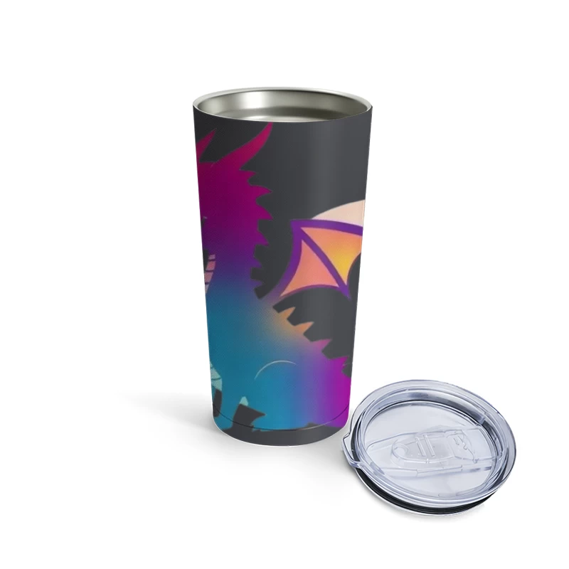 Colorful Cartoon Dragon Travel Mug