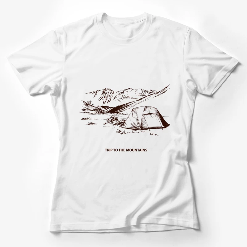 Camping in den Bergen Damen T-Shirt