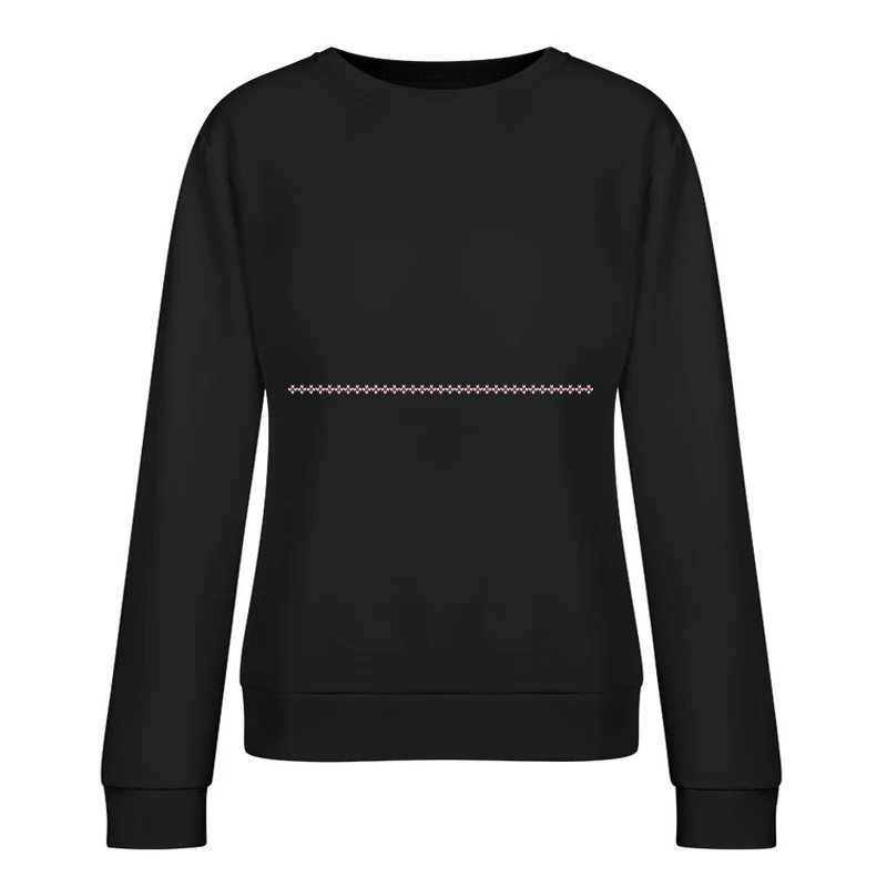 Motif géométrique en noir, blanc et rouge Femme Sweat-shirt à enfiler