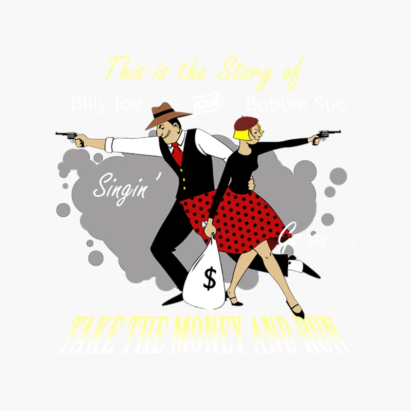 Retro Gangster Musical: Guns and Money Cotton Tote Bag