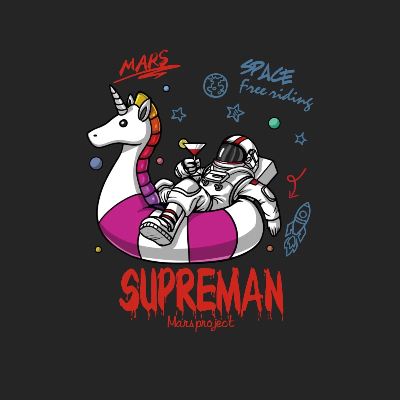 Astronaut chillt auf Einhorn im Weltraum Herren Pullover Sweatshirt