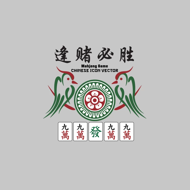 Glückssymbole und Mahjong Steine Damen Langarm T-Shirt