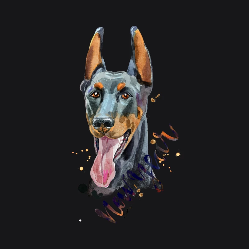 Portrait artistique d'un Doberman Homme Sweat à capuche