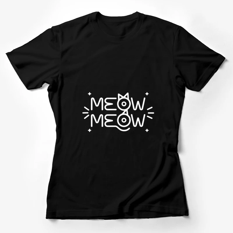 Minimal White Typography Logo Design Female T-Shirt