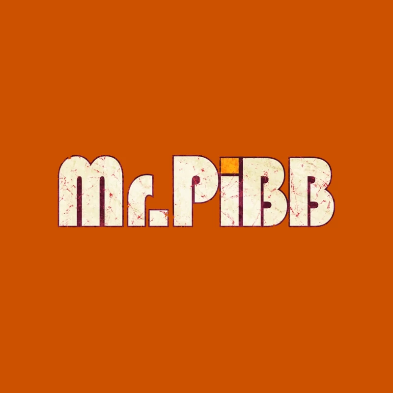 Retro Mr Pibb Soda Typography with Distressed Effect Tapestry