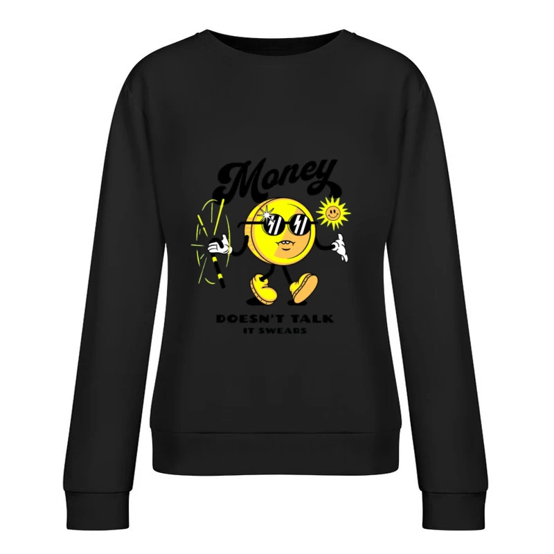 Lustige Geldmünze Grafik Damen Pullover Sweatshirt