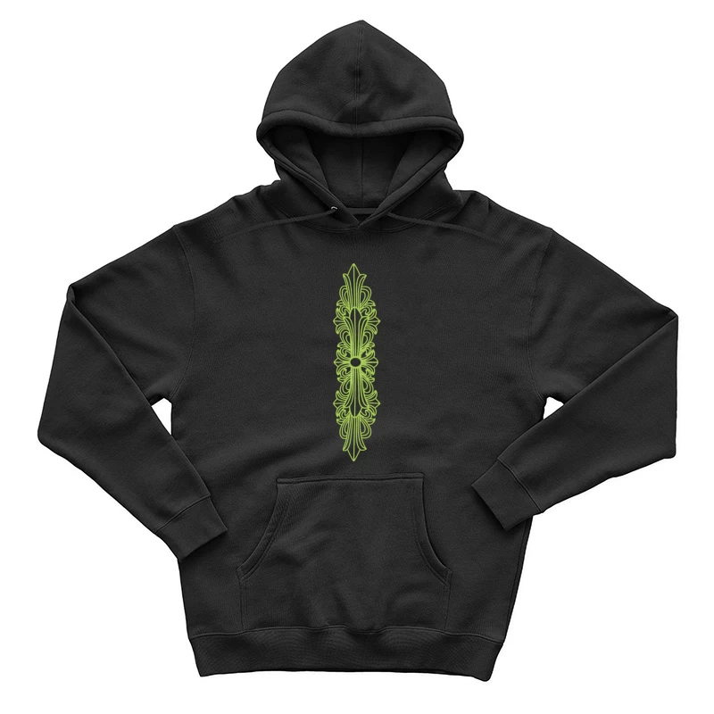 Grünes Ornamentales Design Herren Pullover Hoodie