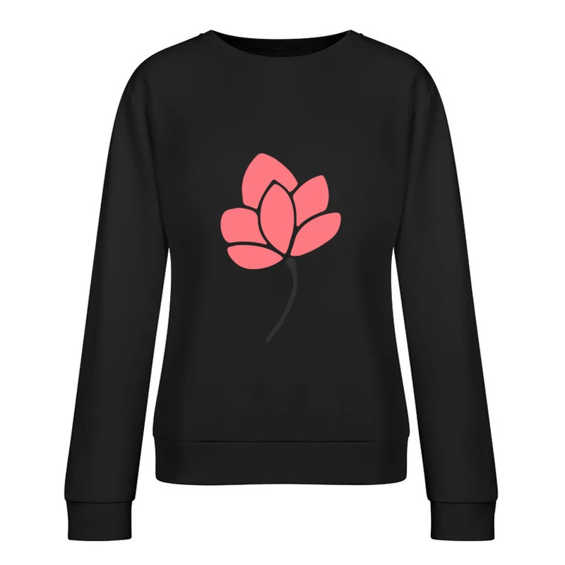 Illustration de fleur minimaliste Femme Sweat-shirt à enfiler