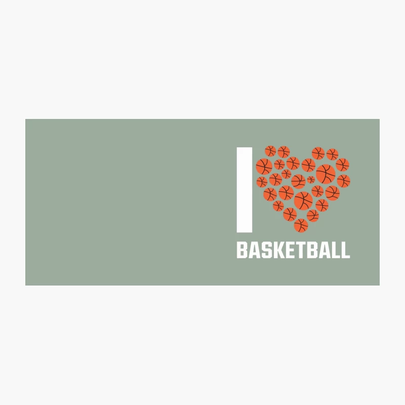 Basketball Heart Pattern Design Coffee Mug