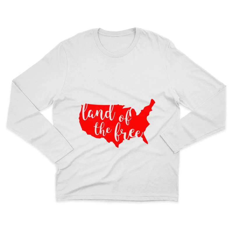 Carte patriotique des États-Unis Homme Manches Longues T-Shirt