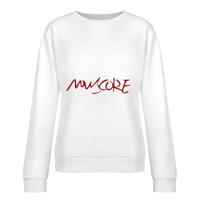Musiklogo-Handschrift Damen Pullover Sweatshirt