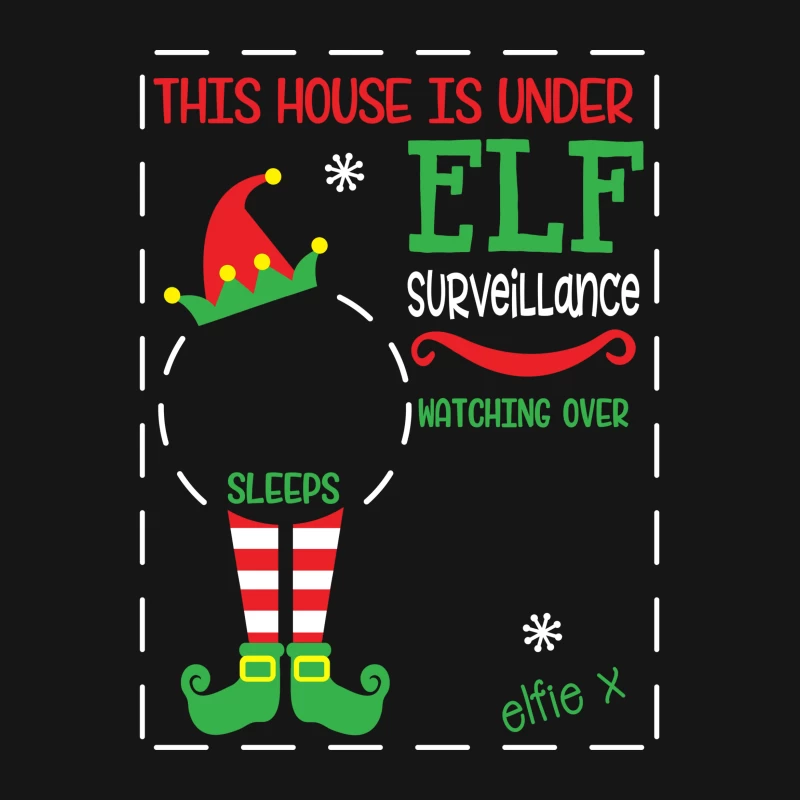 Surveillance par lutin pour Noël Femme T-Shirt