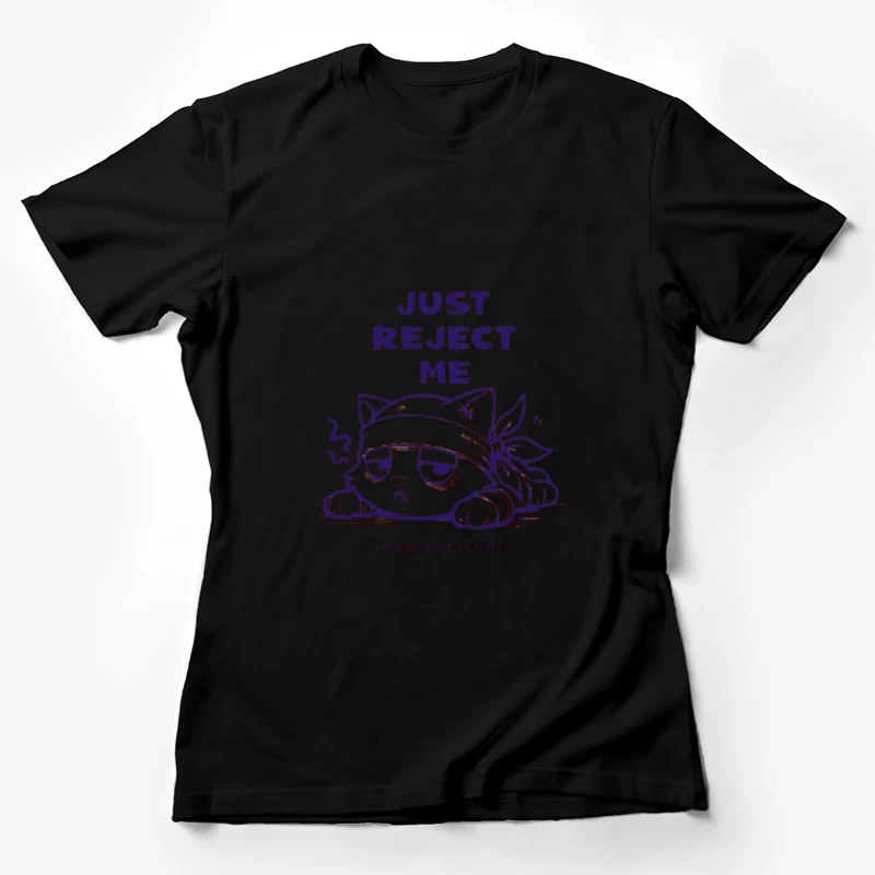 Müde Katze mit Stirnband Damen T-Shirt