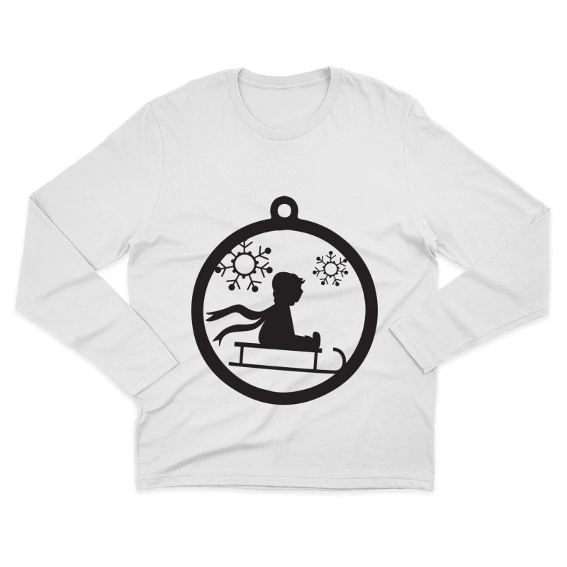 Boules de Noël et Traîneau Homme Manches Longues T-Shirt