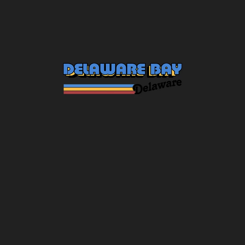 Delaware Bay, Delaware   Retro Styled Design Bucket Hat