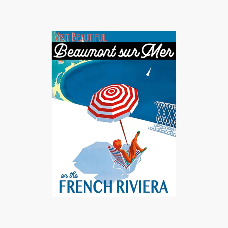Dirty Rotten Scoundrels - Travel Poster of Beaumont sur Mer Cotton Tote Bag