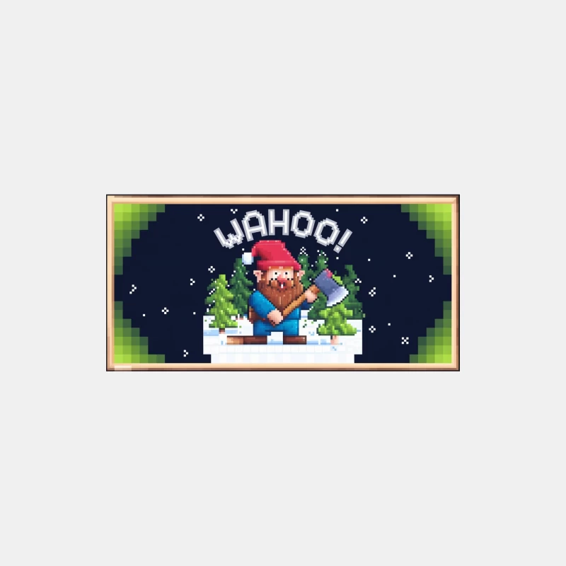 Pixelated Winter Lumberjack: Retro Gaming Wahoo! Male Tank Top