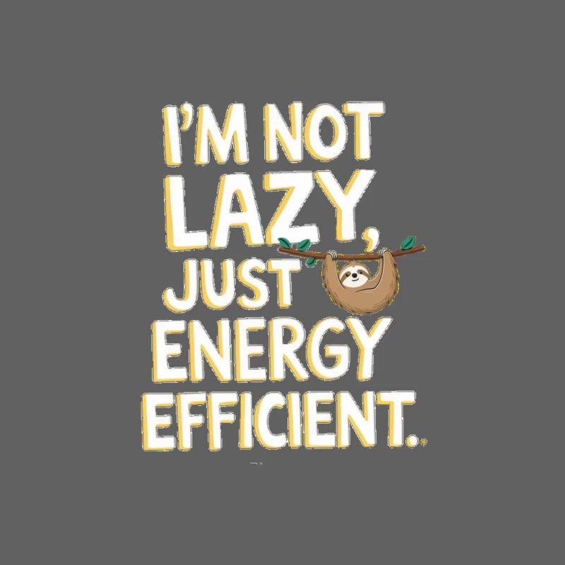 Humorous Sloth Energy Efficiency Quote Male Tank Top