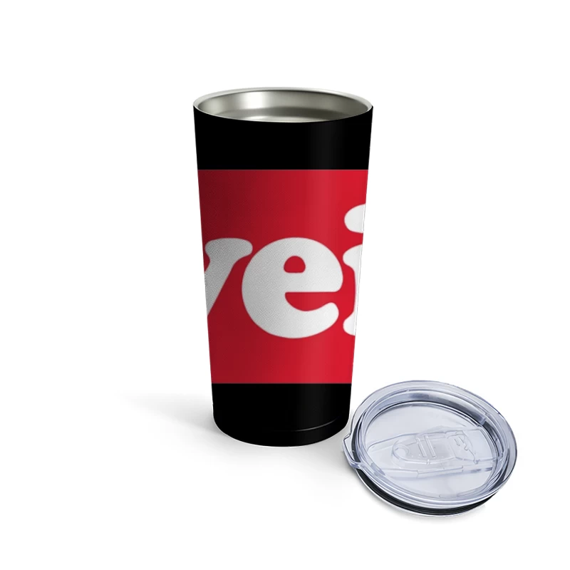 Weis Markets White Logo on Red Background Travel Mug