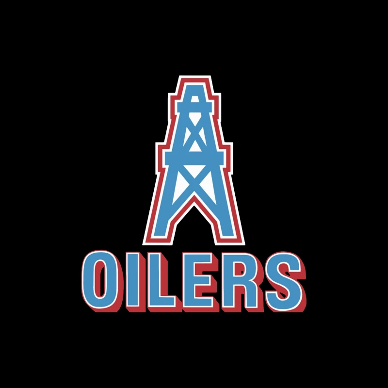 Houston Oilers Vintage NFL Team Logo with Oil Derrick Symbol Tapestry