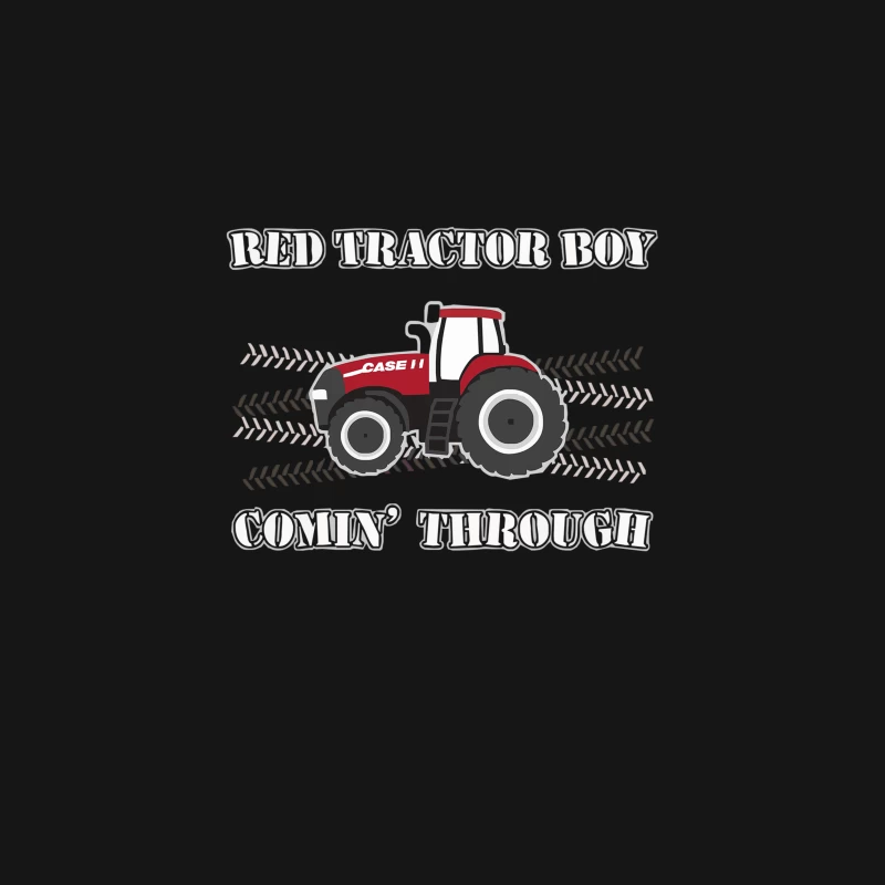 Case IH Red Tractor Boy Comin_ Through Desk Mat