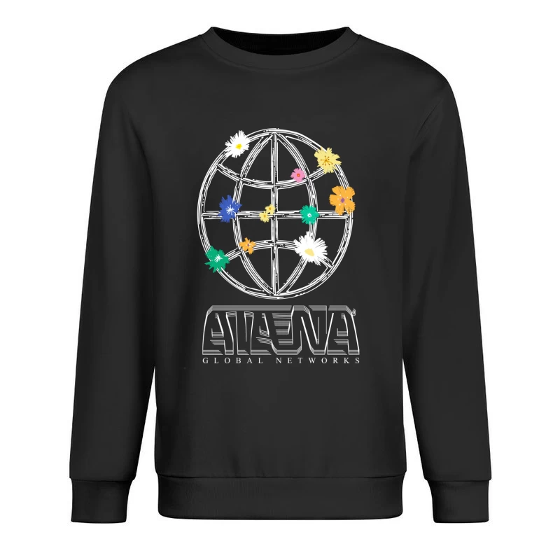 Athena Global Network Logo mit Blumen Herren Pullover Sweatshirt
