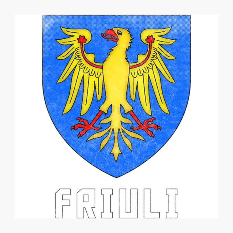 Friuli Venezia Giulia  Coat of Arms  Vintage Style Pin