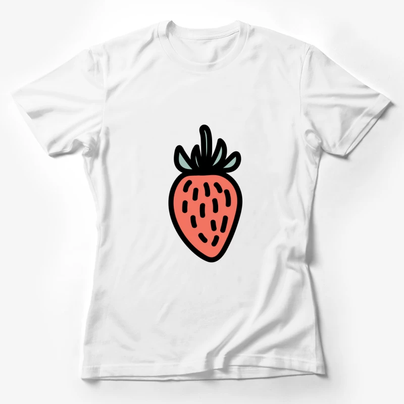Dessins animés fraise stylisée Femme T-Shirt