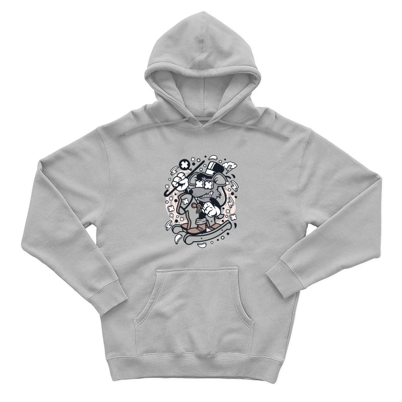 Chien magique avec canne et chapeau haut de forme Homme Sweat à capuche