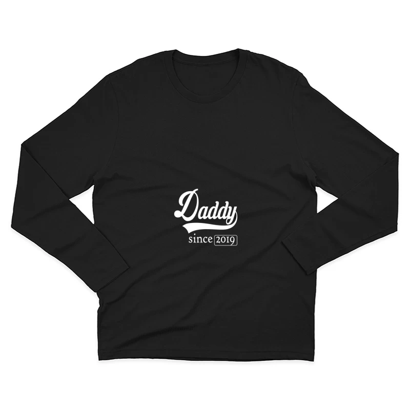 Papa depuis 2019 Homme Manches Longues T-Shirt