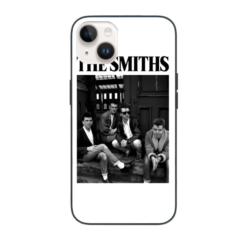 The Smiths: Iconic 1980s British Alternative Rock Band in Black and White iPhone Case