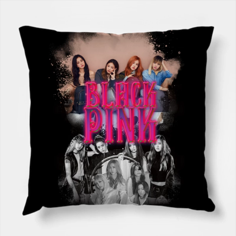 Blackpink: A Popular K-pop Girl Group Throw Pillow