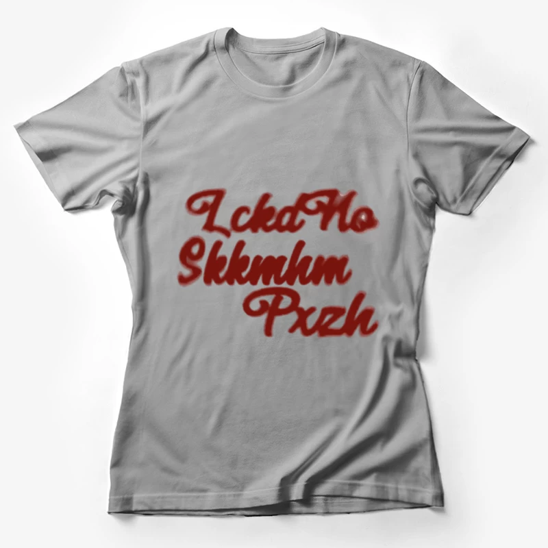 Künstlerischer roter Schriftzug Damen T-Shirt